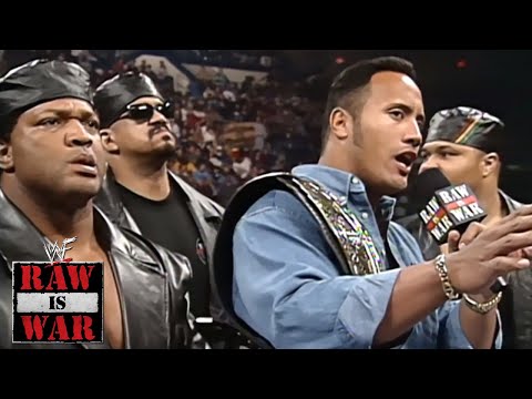 The Rock (The Nation of Domination) After Stealing Stone Cold Steve Austin's Title - RAW IS WAR!