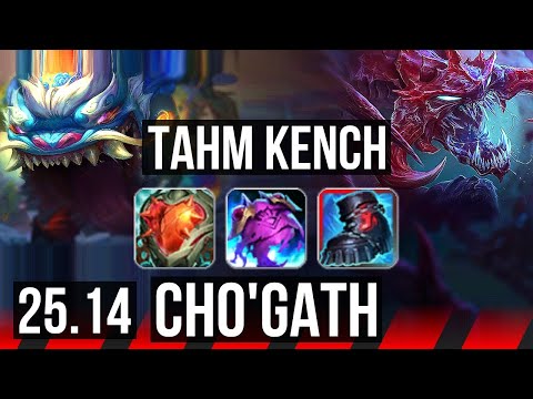 TAHM KENCH vs CHO'GATH (TOP) | 600+ games | KR Master | 25.14