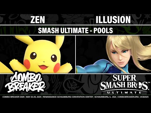 COMBO BREAKER 2025 ROUND 1 POOLS - Zen (Pikachu) vs Illusion (Zero Suit Samus) - Smash Ultimate