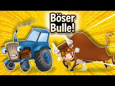 Kinder Traktor & der wütende Bulle!