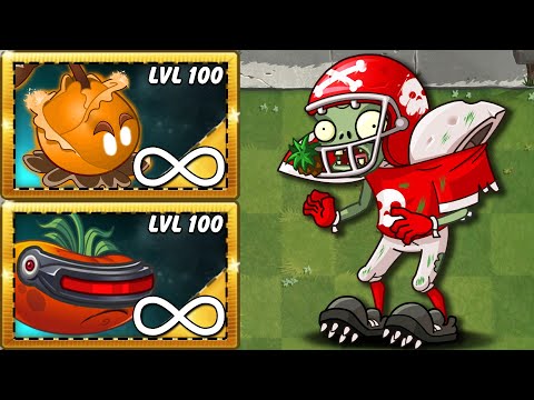 PvZ 2 Challenge - Every Plants Level 1 Power Up vs All-Star Zombie - Who Will Win?