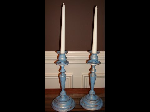 Chalk Paint Metal Series - Crackle Painting Candlesticks - FINISHED VIDEO