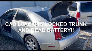 CADILLAC CTS LOCKED TRUNK DEAD BATTERY