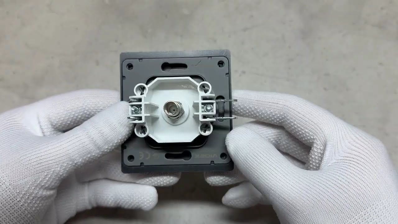 Розетка TV одинарна телевізійна сірий графіт VIDEX NOTA (VF-NT-SK1TV-GR)