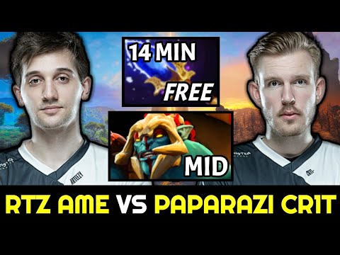 ARTEEZY AME vs PAPARAZI CR1T — Mid Huskar with 14min Free Scepter 7.30c Dota 2