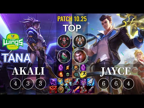 JAG TaNa Akali vs Jayce Top - KR Patch 10.25