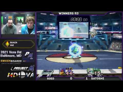 Project M @ Xanadu 11/21/16 Winners Bracket - SoED (Falco) vs Satoshi (Squirtle, Wolf)