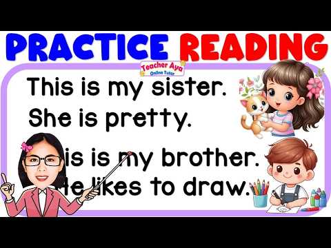 ENGLISH READING LESSON FOR GRADE1 GRADE2 | LEARN TO READ | READING TUTORIAL FOR KIDS | TEACHER AYA