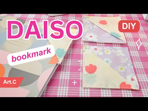 DIY corner bookmark 🩷 easy bookmark sewing tutorial |✨asmr sewing | DAISO EP.1-4