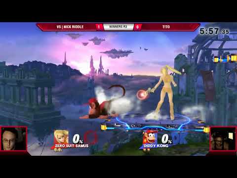 VS Weekly 9/21/17 - Winners R3 - Nick Riddle (Zero Suit Samus) vs T!to (Diddy Kong) - Smash 4