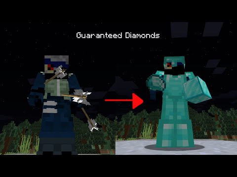 The *NEW* Most EFFICIENT Way To Find Diamonds In Minecraft - Using Clay & Gravel