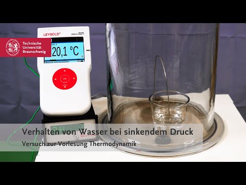 Verhalten von Wasser bei sinkendem Druck