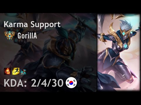 Karma Support vs Trundle - GorillA - KR Challenger Patch 6.18