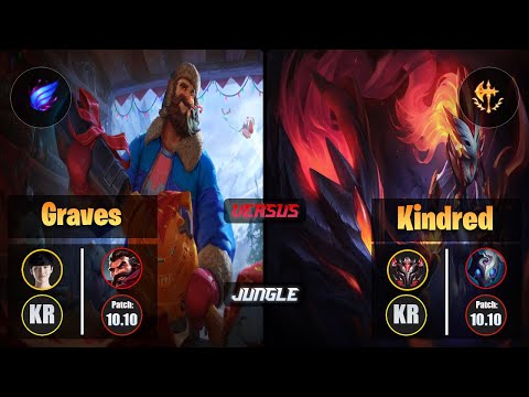 Peanut GRAVES (Jungle) [Phase Rush] VS KINDRED - Grandmaster KR Patch 10.10