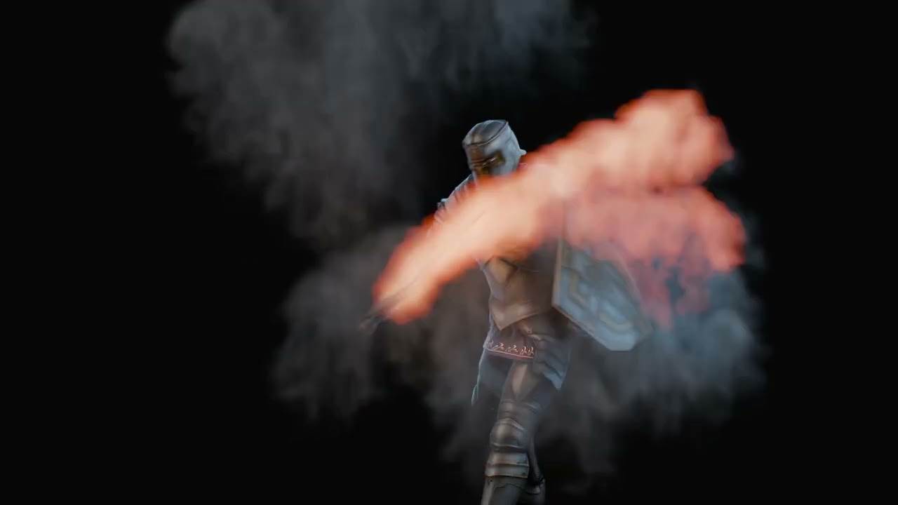 Flaming Sword Animation 3D Model