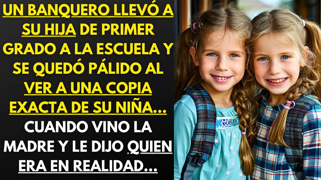 UN BANQUERO ADINERADO LLEVÓ A SU HIJA DE PRIMER GRADO A LA ESCUELA Y CONOCIÓ A SU COPIA EXACTA...