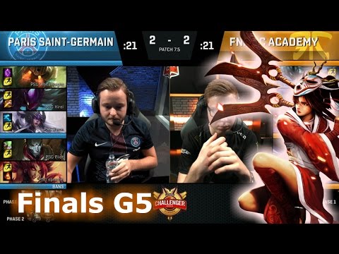 Paris Saint-Germain vs Fnatic Academy | Game 5 Finals S7 EUCS Spring 2017 | PSG vs FNA G5 1080p