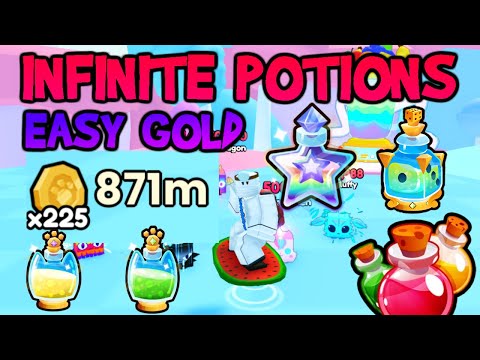 How to get **INFINITE POTIONS AND COINS** using a MACRO - PETS GO!
