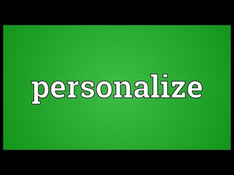 Personalize Meaning