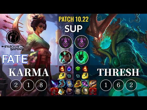IG Fate Karma vs Thresh Sup - KR Patch 10.22