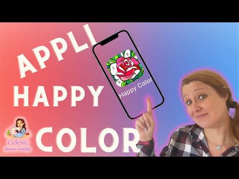 Présentation d'une application de coloriage gratuite happy color @celesteloisirscreatifs #coloriage