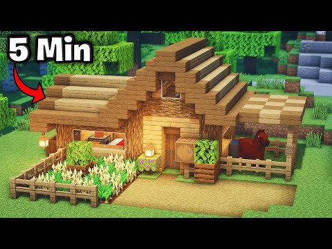 Minecraft kleines Haus bauen Tutorial 1.20 - Starter Haus bauen in Minecraft Survival Tutorial