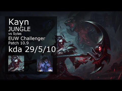 Kayn vs Sylas Jungle - EUW Challenger 29/5/10 Patch 10.9 Gameplay