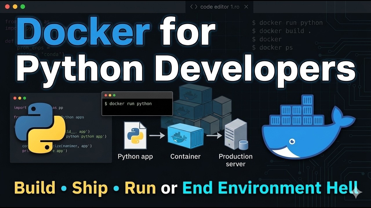 Docker Essentials for Python Developers and ML Engineers: Build, Ship, and Run Containers | Video 1