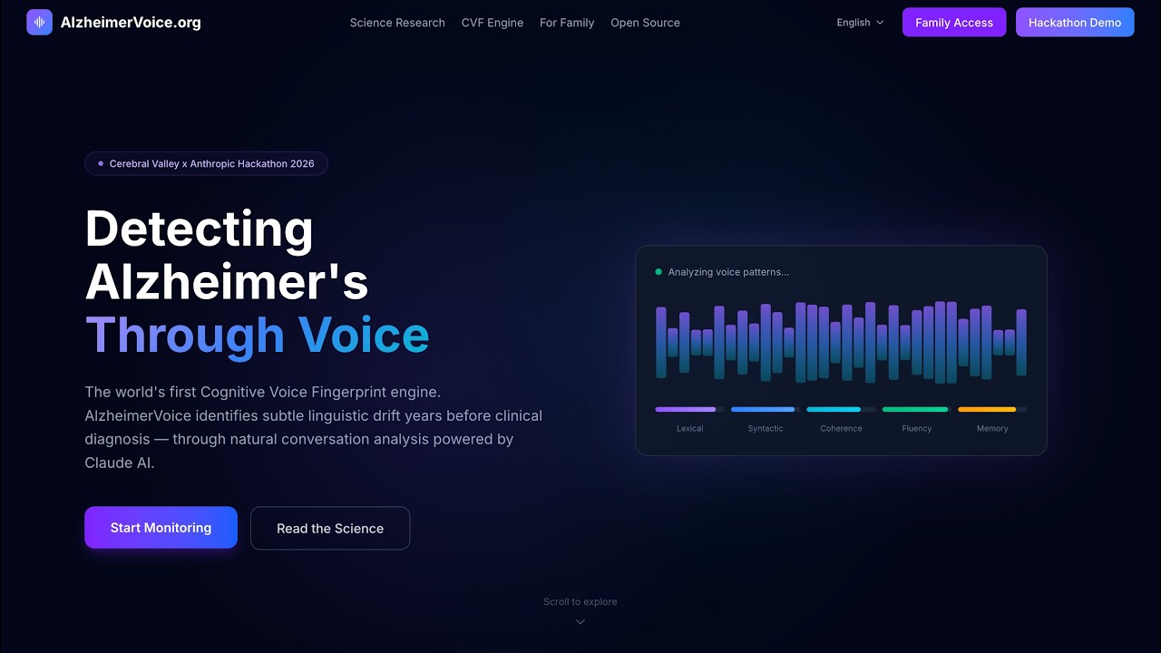 Alzheimer Voice project preview