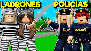 FAMILIA de POLICÍAS vs LADRONES en Brookhaven Roblox