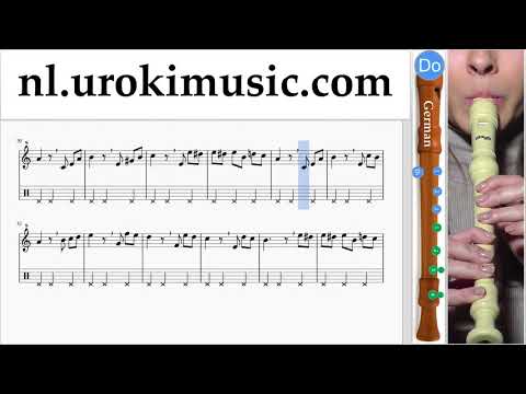 Blokfluitles (G.) Beethoven - Für Elise Muzieknoten Cursus Deel#2 um-b374