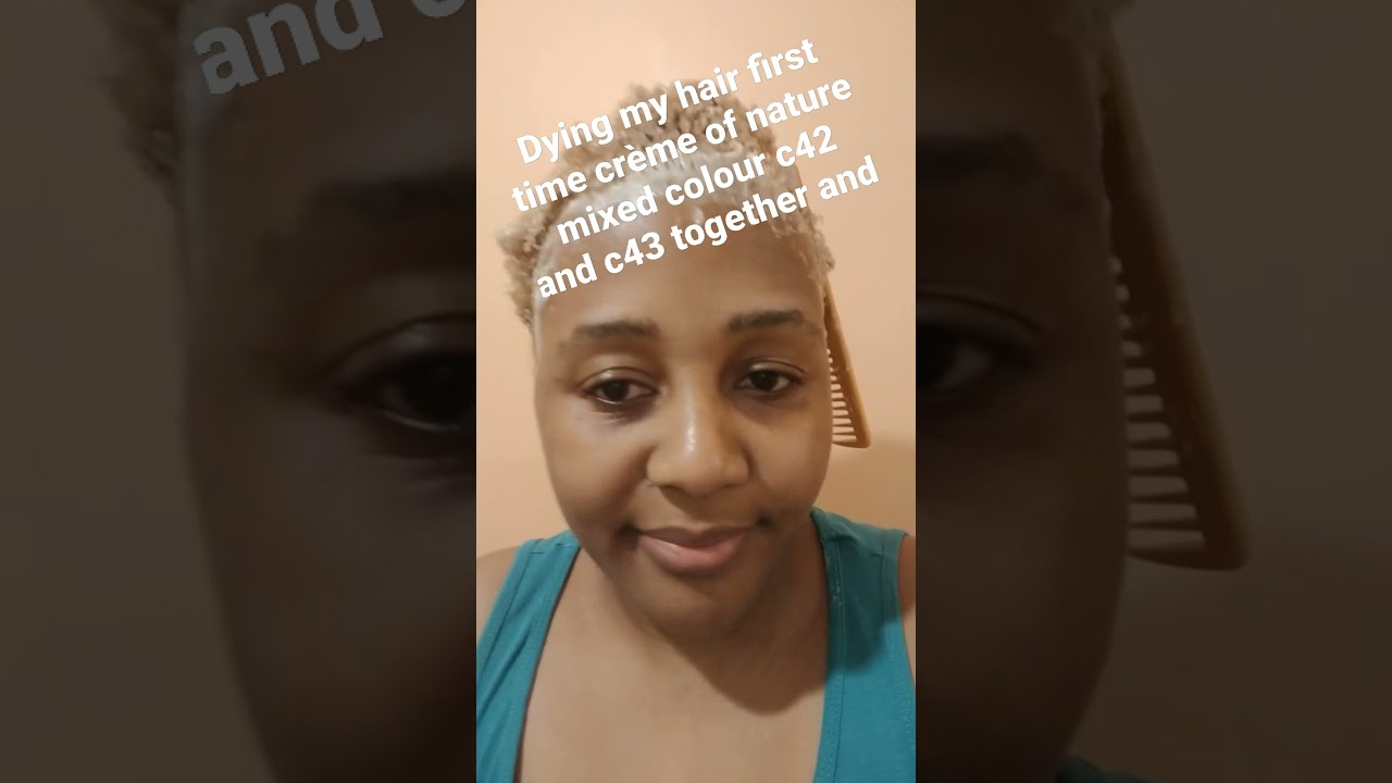 mixed 2 colours hair dye c42 & c43 creme of nature