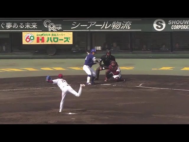 【3回表】イーグルス・岸がきっちり低めに制球されたカーブで三振を奪う!! 2018/3/11 E-D
