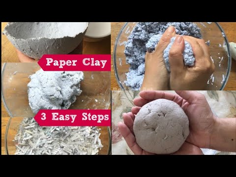 Paper Mache Clay | How to make newspaper Clay | Paperclay Recipe | paper clay from newspaper