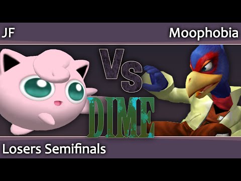DIME 12 Melee - JF (Jigglypuff) vs Moophobia (Falco, Dr Mario) - Losers Semifinals