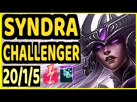 XKENZUKE (SYNDRA) - QUADRAKILL 20/1/5 KDA CHALLENGER GAMEPLAY - EUW