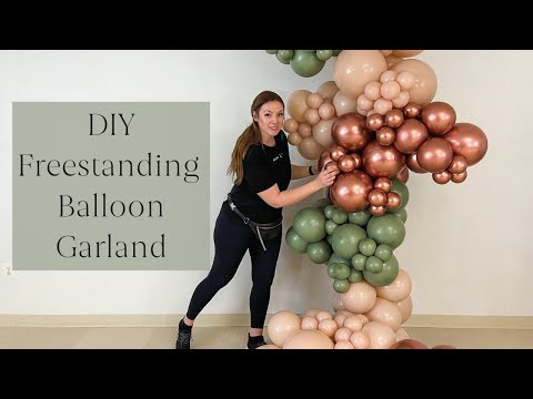 How to Make a Freestanding Organic Balloon Garland | DIY Balloon Garland