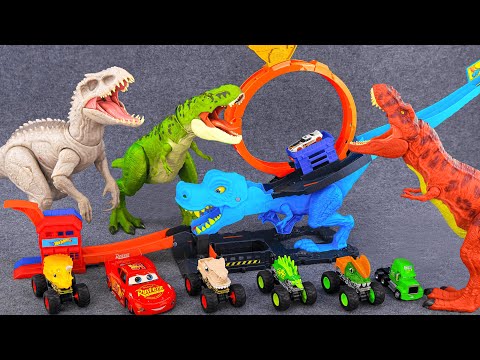 96 Minutes Satisfying with Unboxing Hot Wheels City T-Rex Chomp Down Playset ASMR | Review Toys