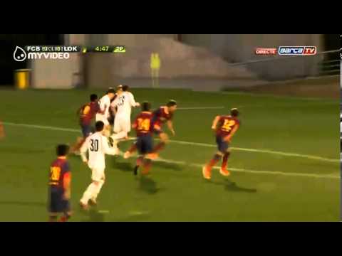FC Barcelona U19 - Lokomotiv Tbilisi 0:1 Goal by David Jiqia