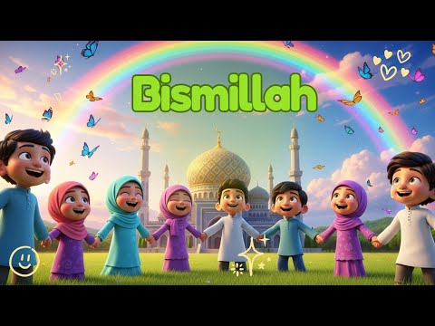 Bismillah — Begin with Allah 💫 | Beautiful Islamic Nursery Rhyme | Muslim Kids Song #rhymes #kids