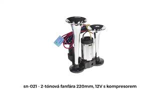 2-tónová fanfára 220mm, 12V s kompresorem