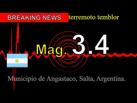 😱🚨Última hora: Un sismo de magnitud 3,4 sacude el municipio de Angastaco, Salta, Argentina.