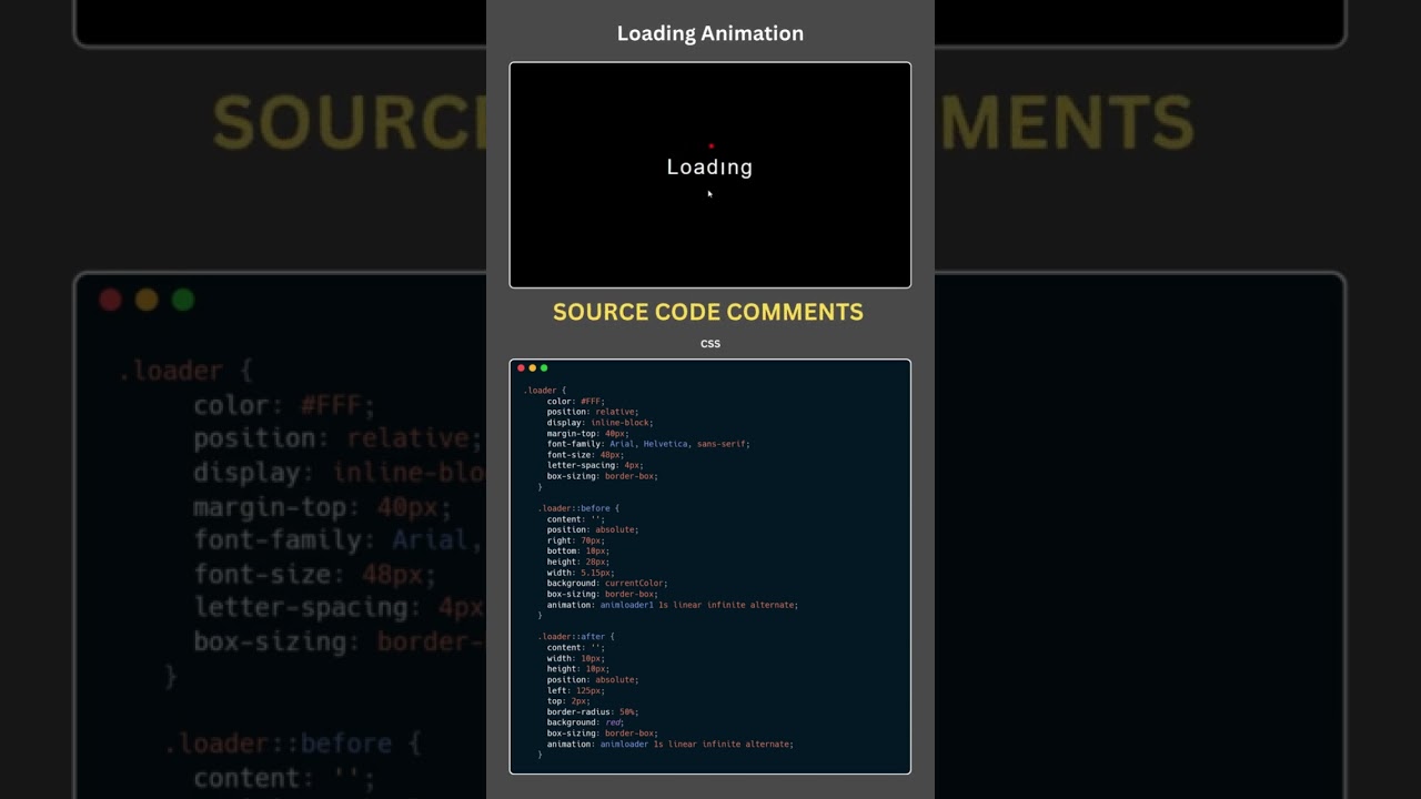 Loading Animation #loading #loadinganimation #css #cssanimation #shorts