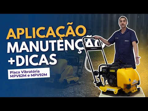 Placa Vibratória MPV92M com Motor  200 6.5HP MENEGOTTI-40860303 - Vídeo