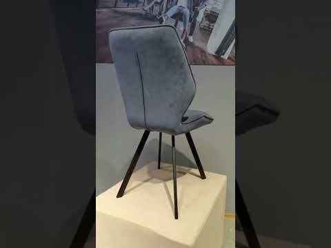 Кухонный стул 242, микровелюр B28 antracite, ножки черные в Артеме - видео 3