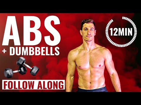 12MIN ABS WORKOUT WITH DUMBBELLS | Follow Along