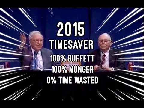 TIMESAVER EDIT - FULL Q&A Warren Buffett Charlie Munger 2015 Berkshire Hathaway Annual Meeting