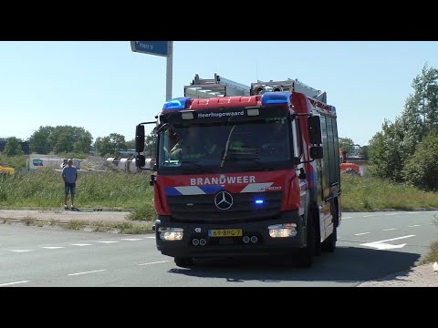 Brandweer eenheden met Spoed onderweg naar een Zeer grote brand in Heerhugowaard