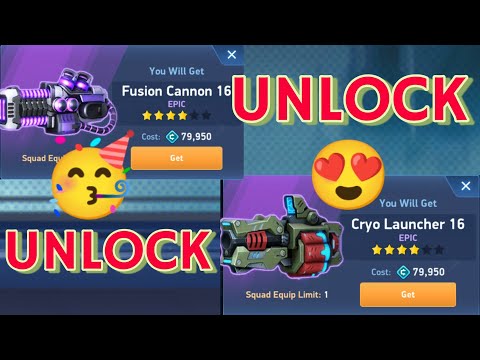 MECH ARENA FUSION CANNON 16 + CRYO LUNCHER 16 UNLOCK . mech arena student +RREVIEW