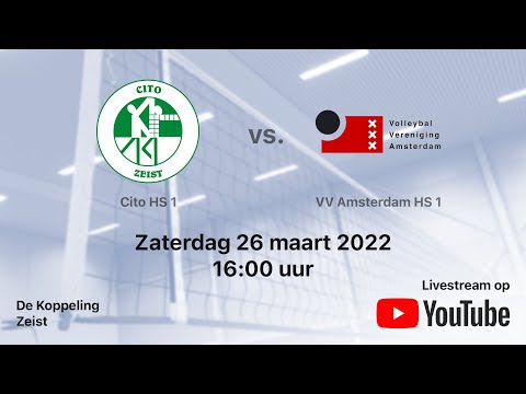 Cito HS 1 vs. VV Amsterdam HS 1, Volleybal Heren Tweede Divisie